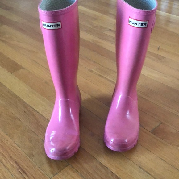Hunter Shoes - Pink Hunter boots Wellie
